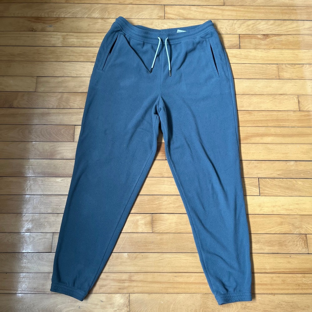 Patagonia Micro D Fleece Pants Mens Large Blue Joggers 26200 Drawstring Tapered